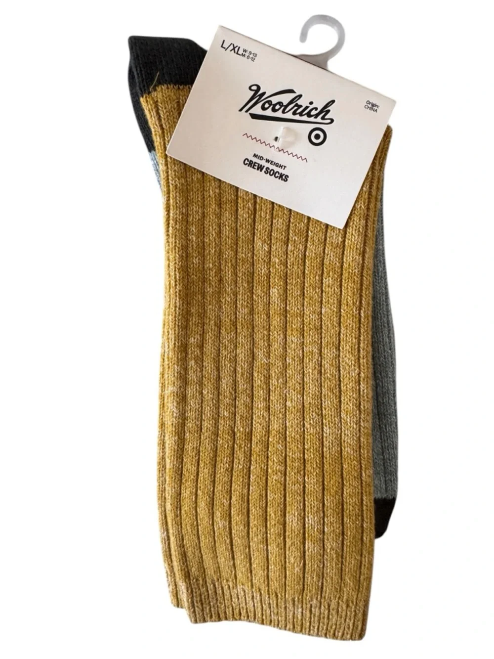 WOOLRICH For Target NWT Color Block Mid Weight Socks Size L/XL